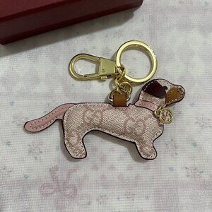Gucci GG Emblem Series Dachshund Keychain